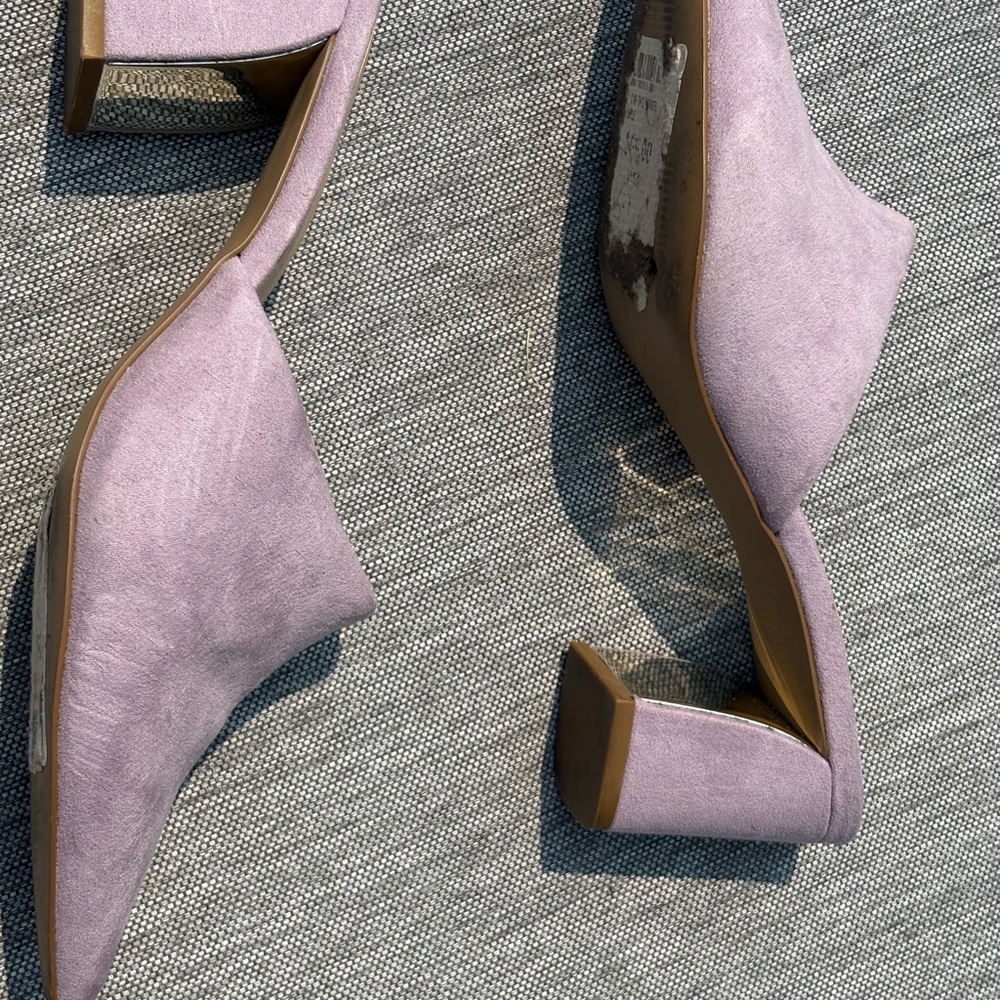Expression purple faux suede mules - Picture 3 of 4
